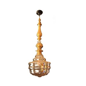 Vintage antique brass single ceiling pendant